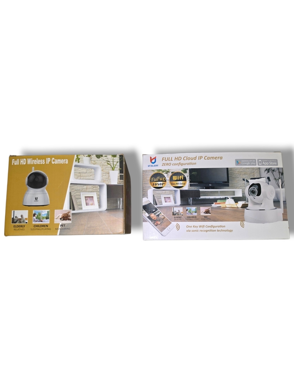 2 Pack Full HD Wireless WiFi Security Camera Bundle | Indoor Home Monitoring Cam